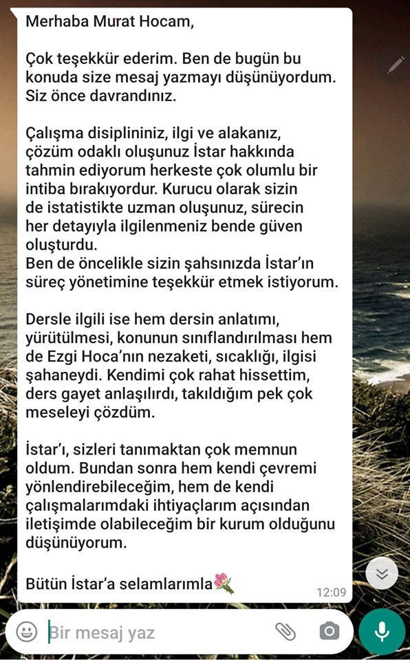 1-2-3 Mayıs 2020 tarihinde Online SPSS Temel Düzey İstatistik Eğitimi tamamlanmıştır.